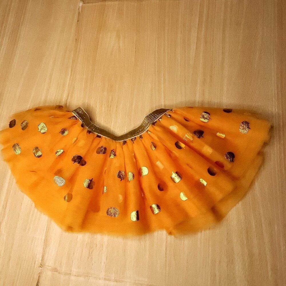 Baby Essentials Infant Girls Orange Pumpkin Halloween Tulle Tutu 6 Months
